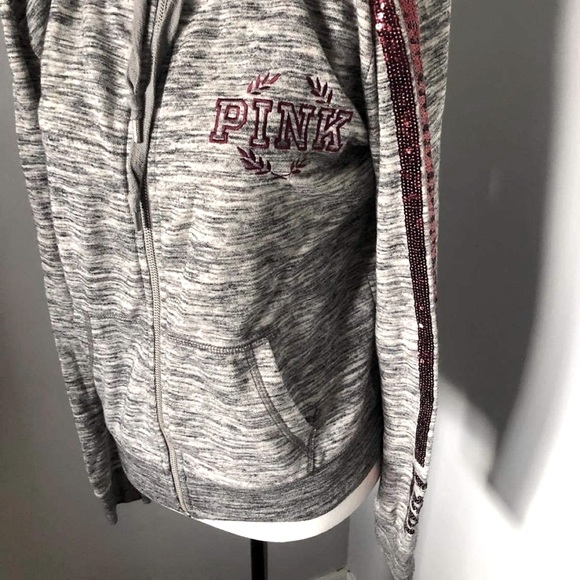 🌺Victoria Secret PINK Limited Edition Marled Bling Hoodie🌺 - Picture 3 of 6